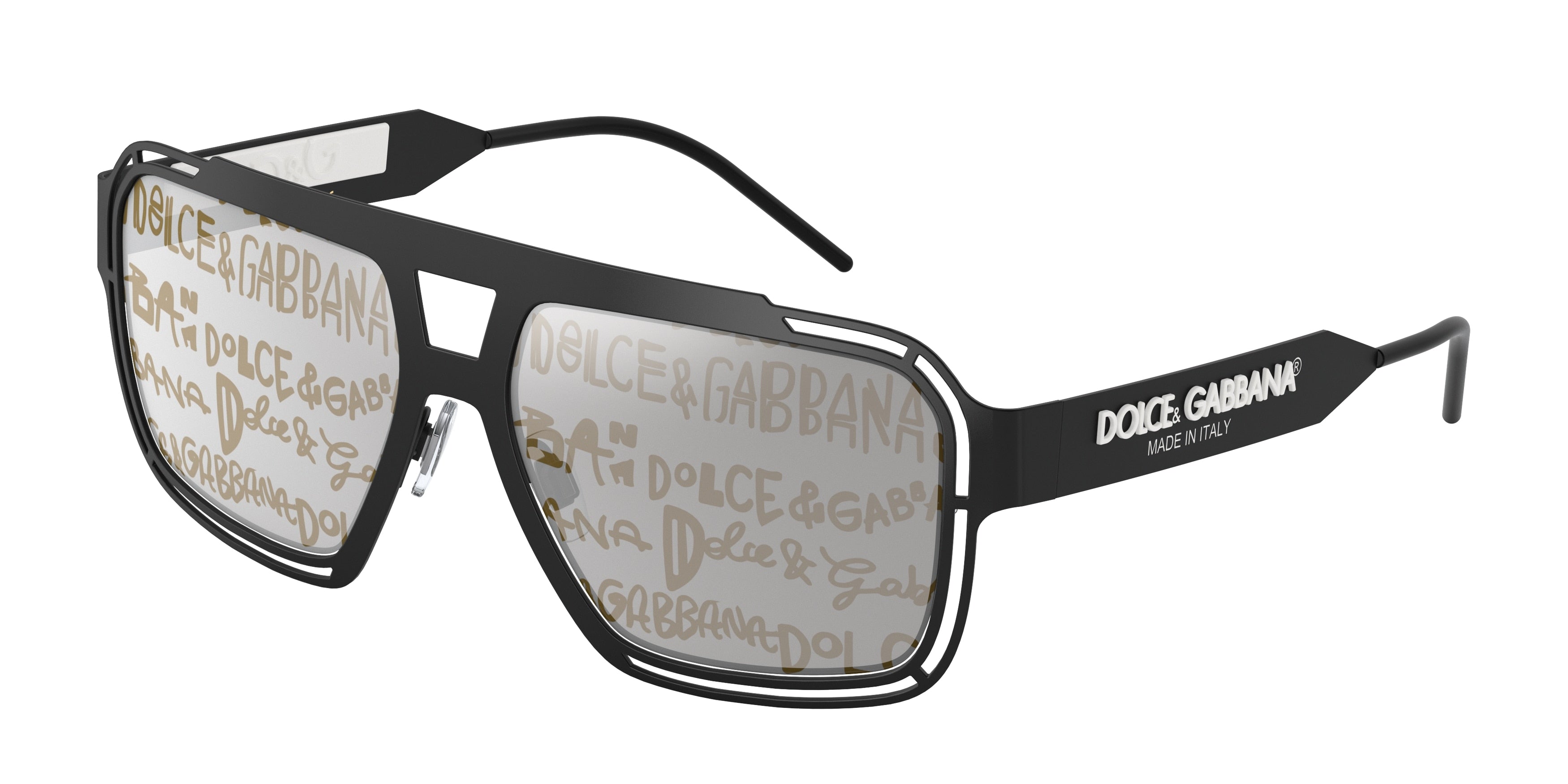 DOLCE & GABBANA DG2270 Square Sunglasses  1106K1-Matte Black 57-140-17 - Color Map Black