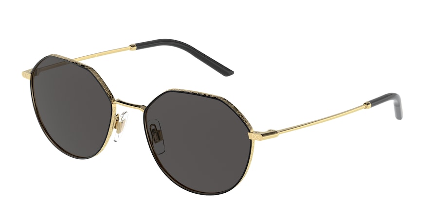 DOLCE & GABBANA DG2271 Phantos Sunglasses  131187-GOLD/MATTE BLACK 54-18-145 - Color Map black