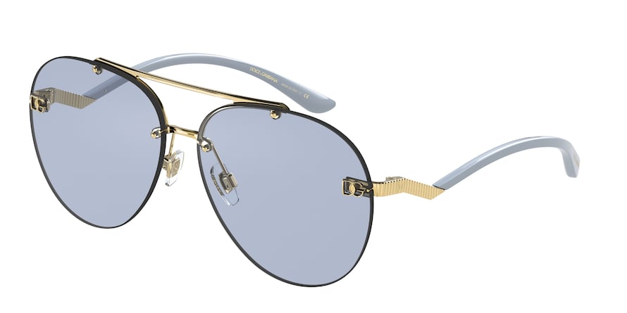 DOLCE & GABBANA DG2272 Pilot Sunglasses  02/72-GOLD 61-13-140 - Color Map gold