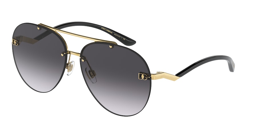 DOLCE & GABBANA DG2272 Pilot Sunglasses  02/8G-GOLD 61-13-140 - Color Map gold