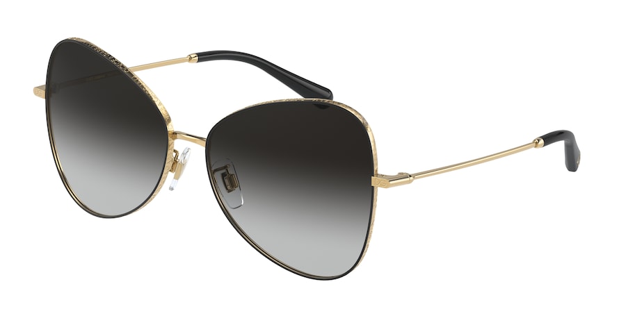 DOLCE & GABBANA DG2274 Butterfly Sunglasses  13348G-GOLD/BLACK 58-15-140 - Color Map black