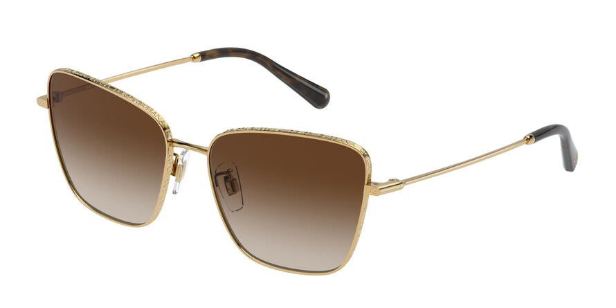 DOLCE & GABBANA DG2275 Cat Eye Sunglasses  02/13-GOLD 56-16-140 - Color Map gold