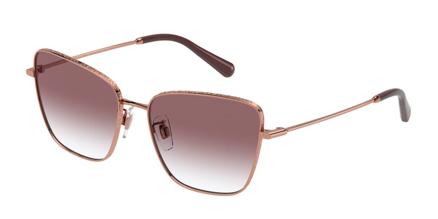 DOLCE & GABBANA DG2275 Cat Eye Sunglasses  12988H-PINK GOLD 56-16-140 - Color Map pink