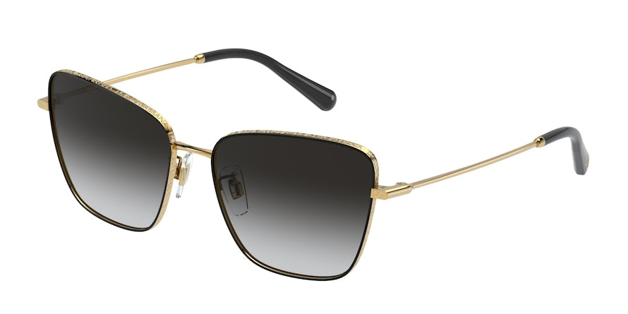 DOLCE & GABBANA DG2275 Cat Eye Sunglasses  13348G-GOLD/BLACK 56-16-140 - Color Map black