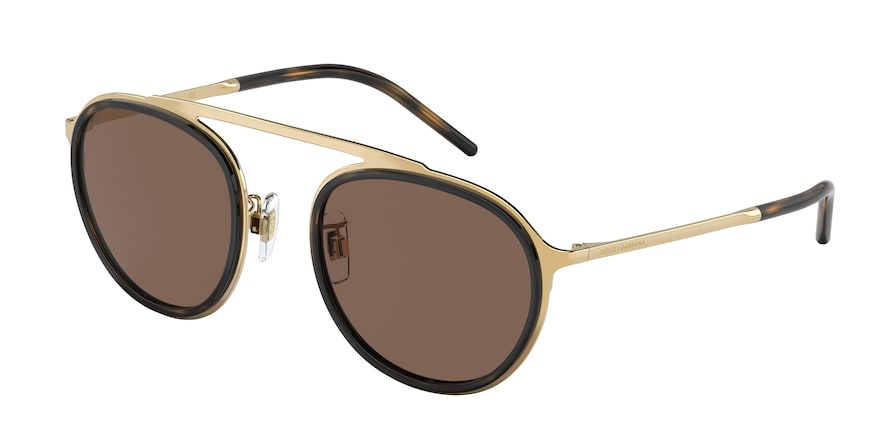 DOLCE & GABBANA DG2276 Phantos Sunglasses  02/73-GOLD/HAVANA 53-22-140 - Color Map gold