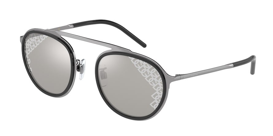 DOLCE & GABBANA DG2276 Phantos Sunglasses  04/6G-GUNMETAL/BLACK 53-22-140 - Color Map gunmetal