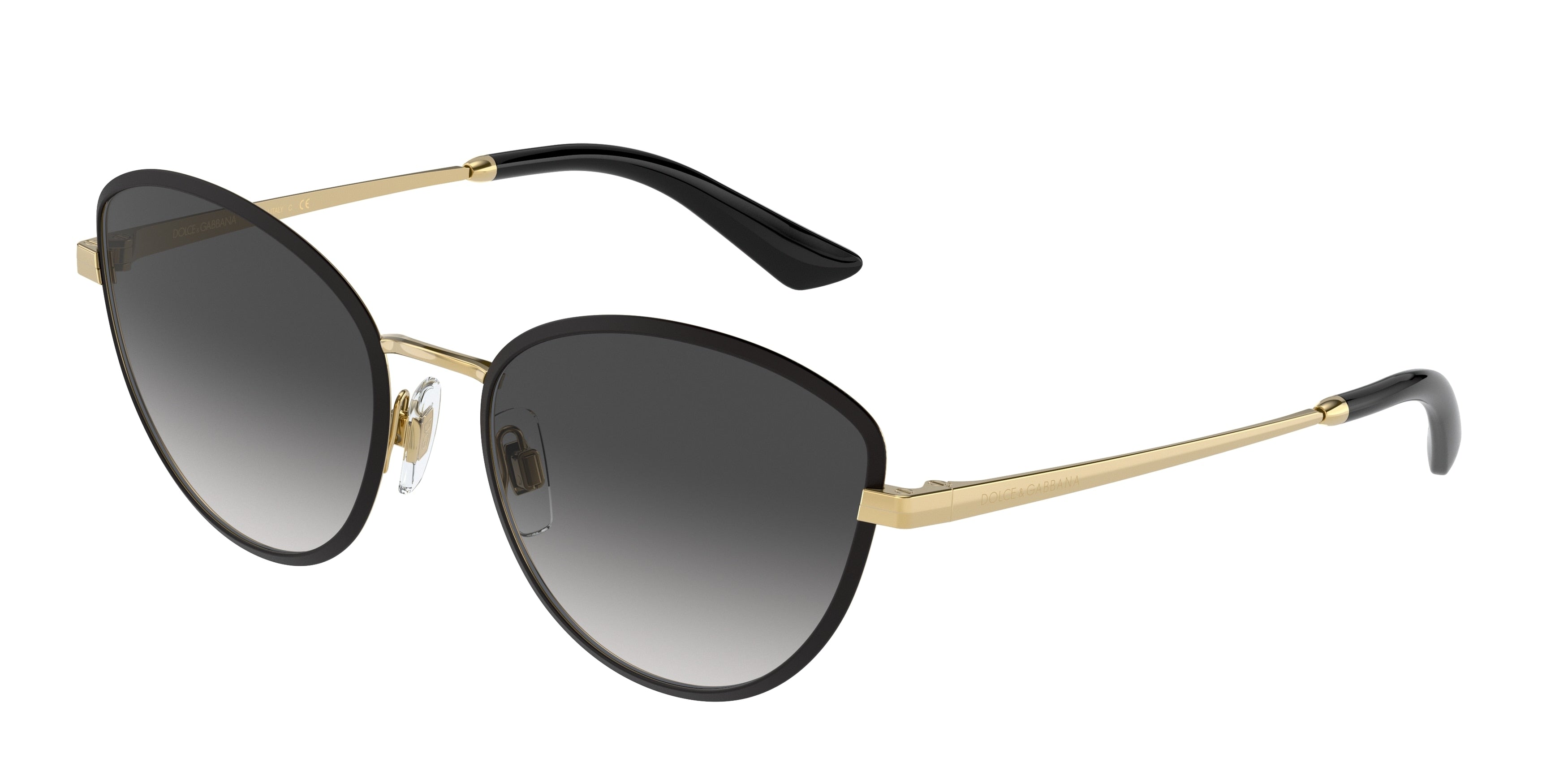 DOLCE & GABBANA DG2280 Butterfly Sunglasses  13118G-Gold/Matte Black 56-140-18 - Color Map Gold