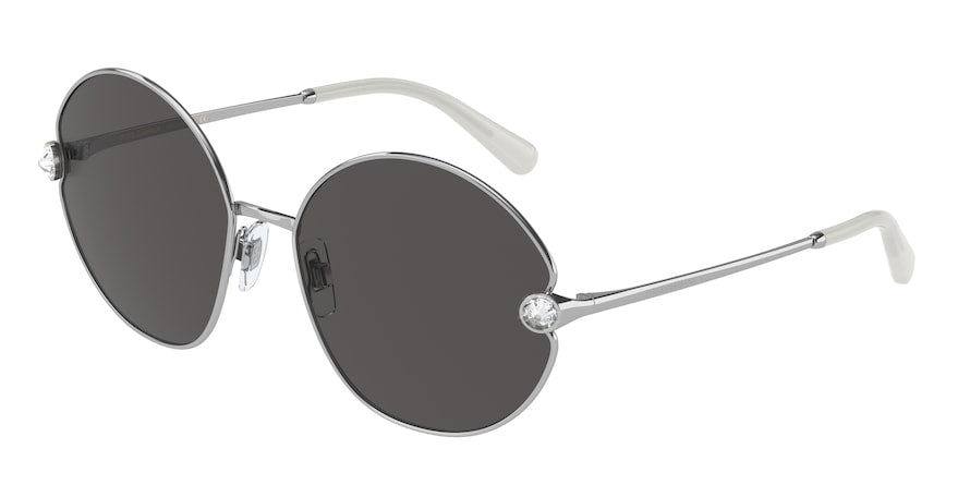 DOLCE & GABBANA DG2282B Round Sunglasses  05/87-SILVER 59-17-140 - Color Map silver