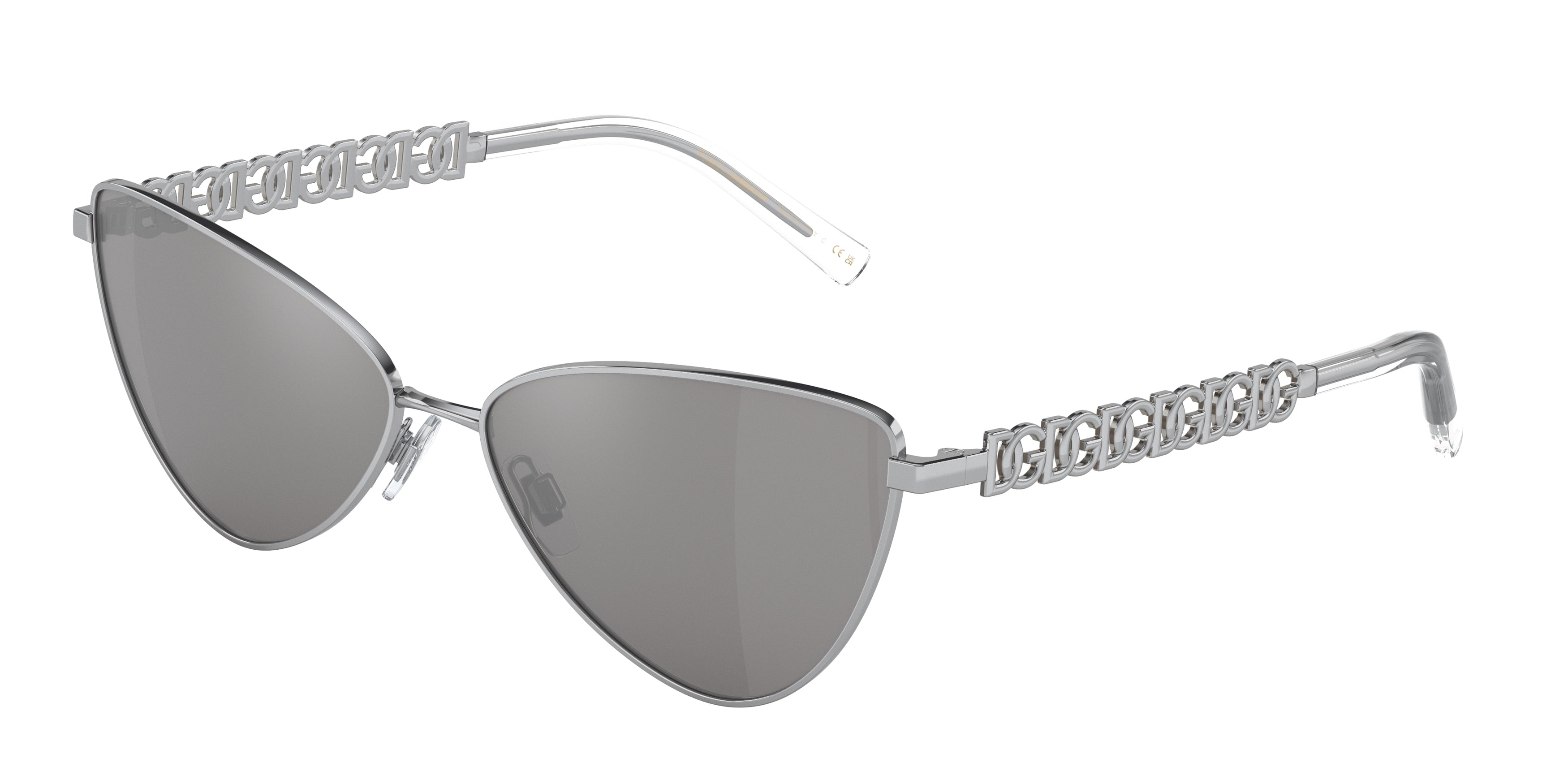 DOLCE & GABBANA DG2290 Butterfly Sunglasses  05/6G-Silver 60-140-15 - Color Map Silver
