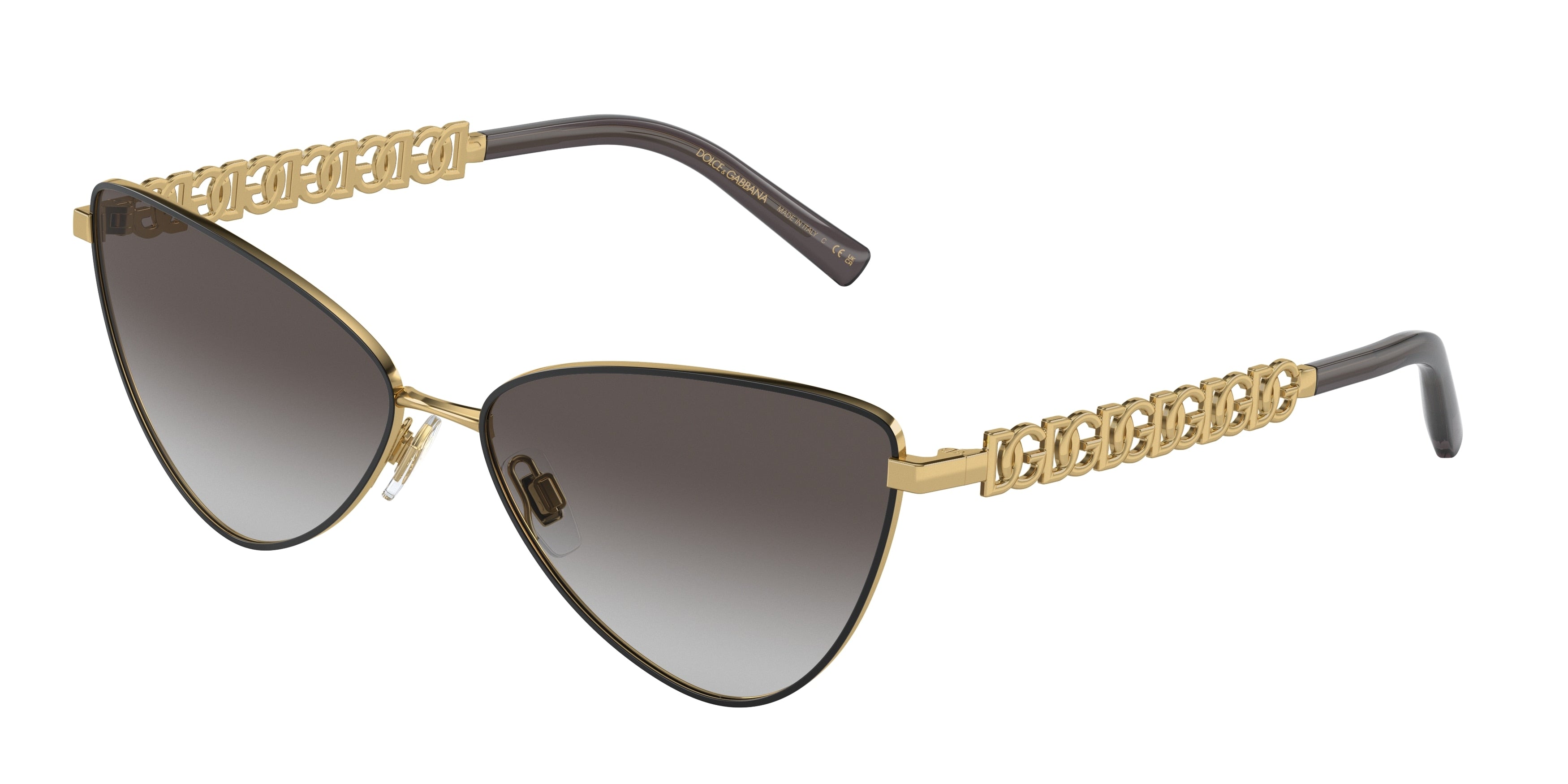 DOLCE & GABBANA DG2290 Butterfly Sunglasses  13118G-Gold/Matte Black 60-140-15 - Color Map Gold