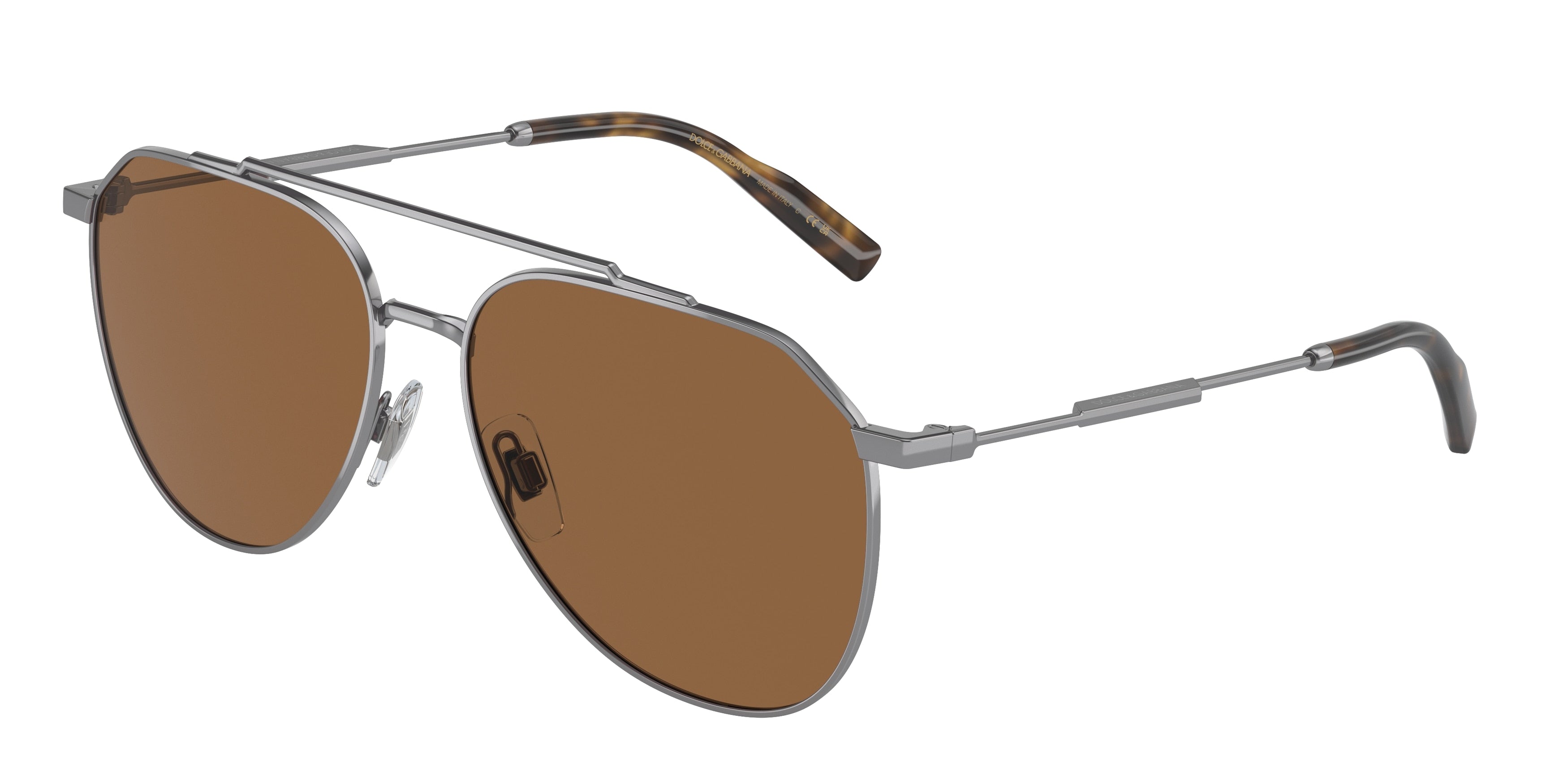 DOLCE & GABBANA DG2296 Pilot Sunglasses  04/73-Gunmetal 58-145-15 - Color Map Grey