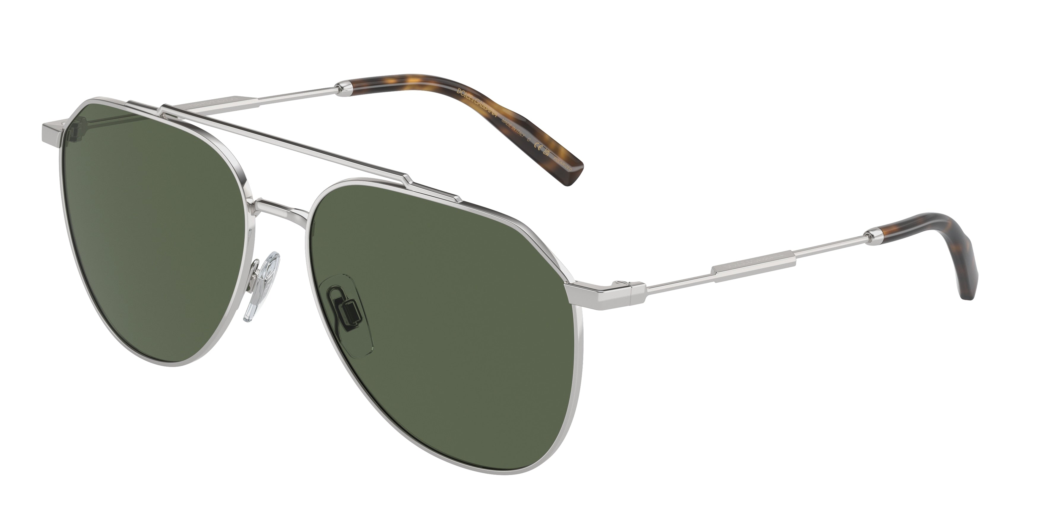 DOLCE & GABBANA DG2296 Pilot Sunglasses  05/9A-Silver 58-145-15 - Color Map Silver