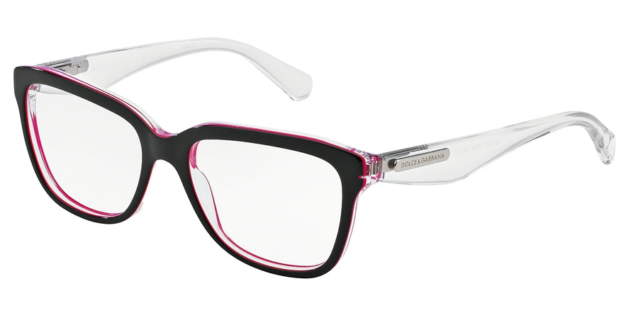 DOLCE & GABBANA 3 LAYERS DG3193 Square Eyeglasses  2794-BLACK/PEARL FUXIA/CRYST 52-17-140 - Color Map black