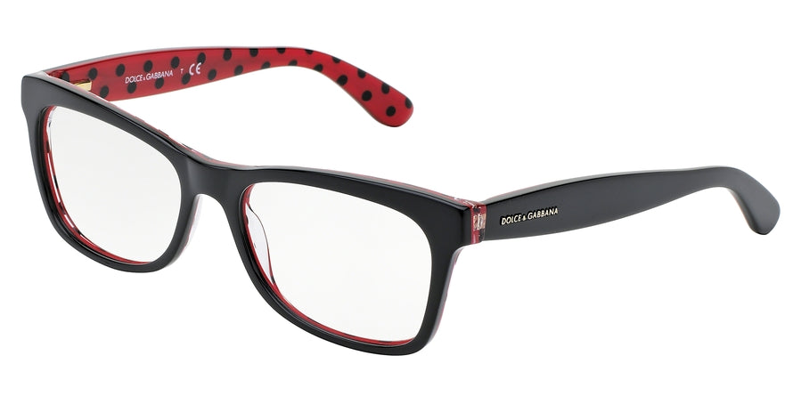 DOLCE & GABBANA DG3199 Butterfly Eyeglasses  2871-BLACK/POIS BLACK/RED 55-17-140 - Color Map black