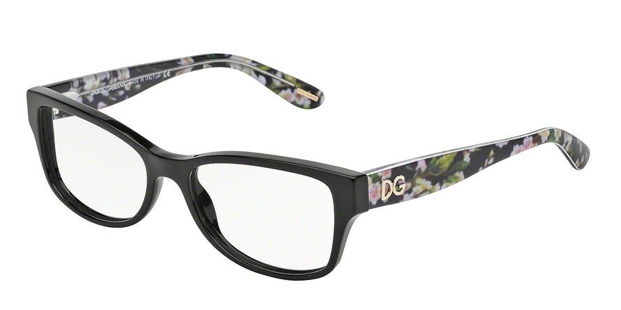 DOLCE & GABBANA DG3204 Butterfly Eyeglasses  2846-BLACK 55-16-140 - Color Map black