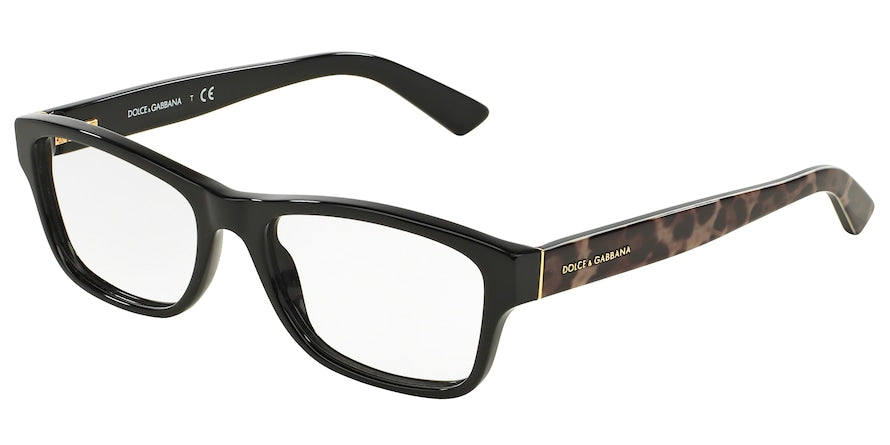DOLCE & GABBANA ENCHANTED BEAUTIES DG3208 Rectangle Eyeglasses  2525-BLACK 54-17-140 - Color Map black
