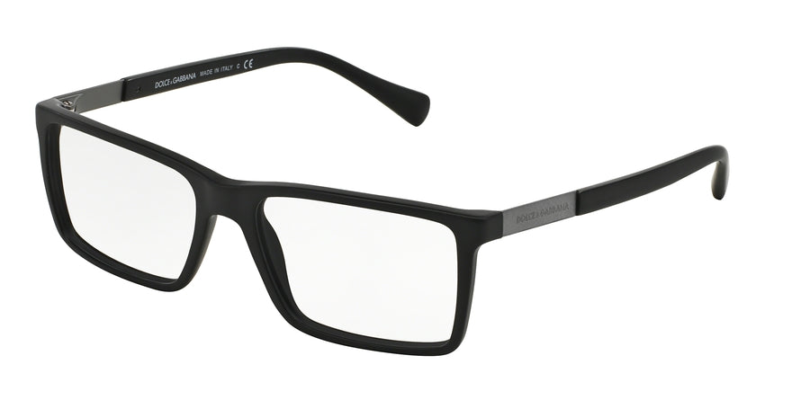 DOLCE & GABBANA DG3217 Rectangle Eyeglasses  1934-MATTE BLACK 55-17-145 - Color Map black