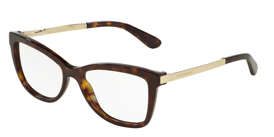 DOLCE & GABBANA DG3218 Cat Eye Eyeglasses  502-HAVANA 54-16-140 - Color Map havana