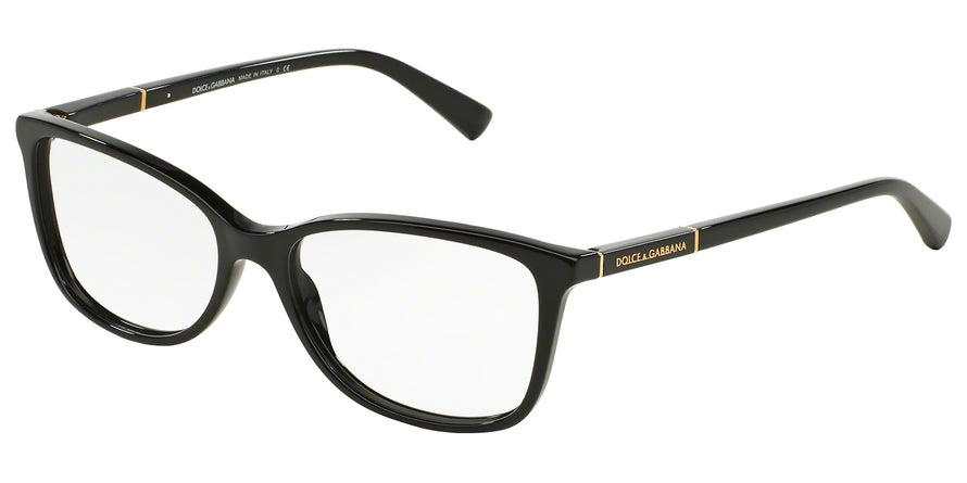 DOLCE & GABBANA DG3219 Pillow Eyeglasses  501-BLACK 55-16-140 - Color Map black