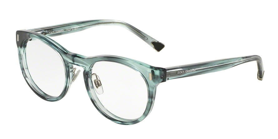 DOLCE & GABBANA DG3240 Phantos Eyeglasses  3010-STRIPED PETROLEUM 49-20-140 - Color Map green