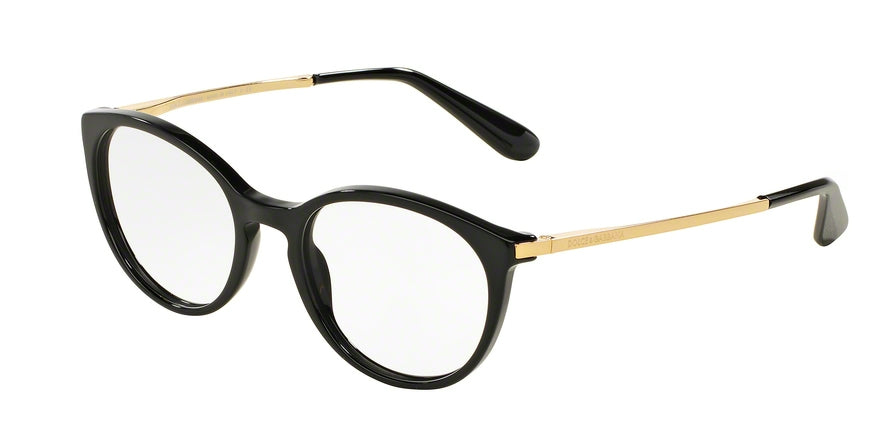 DOLCE & GABBANA DG3242 Phantos Eyeglasses  501-BLACK 50-18-145 - Color Map black