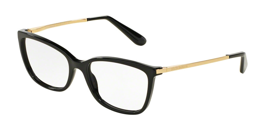 DOLCE & GABBANA DG3243 Square Eyeglasses  501-BLACK 52-17-140 - Color Map black