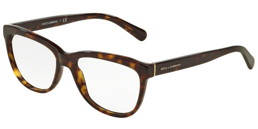 DOLCE & GABBANA DG3244 Square Eyeglasses  502-HAVANA 53-16-140 - Color Map havana