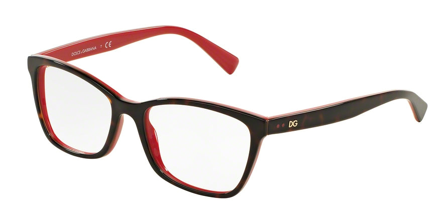 DOLCE & GABBANA DG3245 Butterfly Eyeglasses  3004-TOP HAVANA/GOLD/FUXIA 52-17-140 - Color Map havana