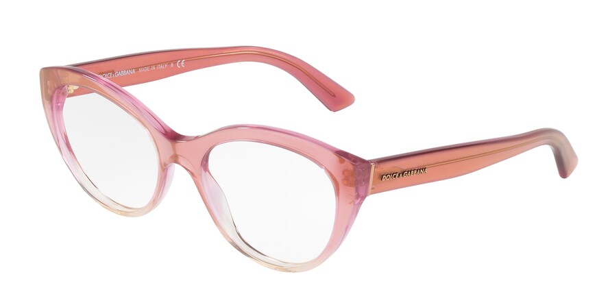 DOLCE & GABBANA DG3246F Cat Eye Eyeglasses  3136-SHOT PINK GRAD TRANSP 53-18-140 - Color Map pink
