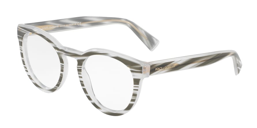 DOLCE & GABBANA DG3251 Phantos Eyeglasses  3050-STRIPED BLACK 49-21-140 - Color Map black