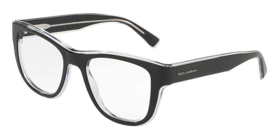 DOLCE & GABBANA DG3252 Square Eyeglasses  675-TOP BLACK ON CRYSTAL 51-20-145 - Color Map black
