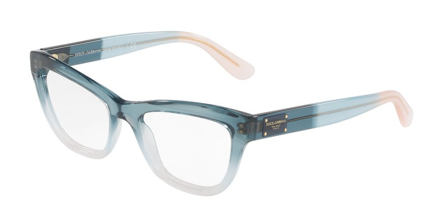 DOLCE & GABBANA DG3253 Cat Eye Eyeglasses  3059-BLUE GRADIENT/AZURE/POWDER 51-17-140 - Color Map multi