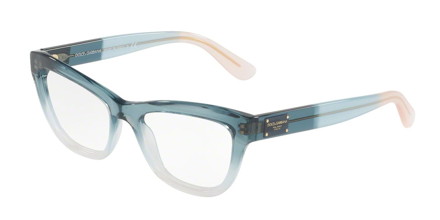 DOLCE & GABBANA DG3253 Cat Eye Eyeglasses  3059-BLUE GRADIENT/AZURE/POWDER 49-17-140 - Color Map multi