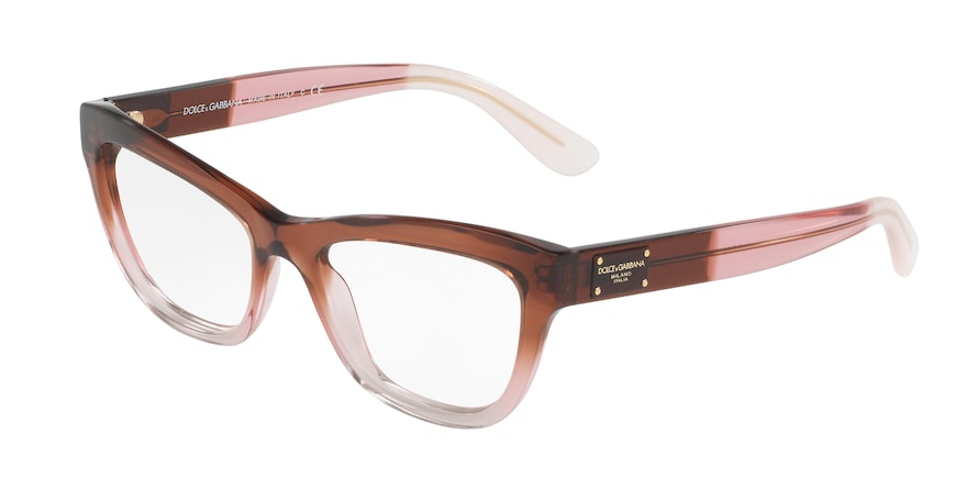 DOLCE & GABBANA DG3253 Cat Eye Eyeglasses  3060-BORDEAUX GRAD/PINK/POWDER 49-17-140 - Color Map multi
