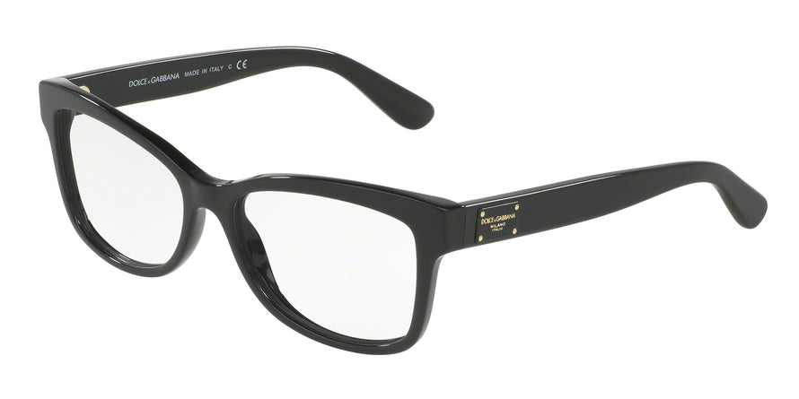 DOLCE & GABBANA DG3254 Butterfly Eyeglasses  501-BLACK 54-16-140 - Color Map black