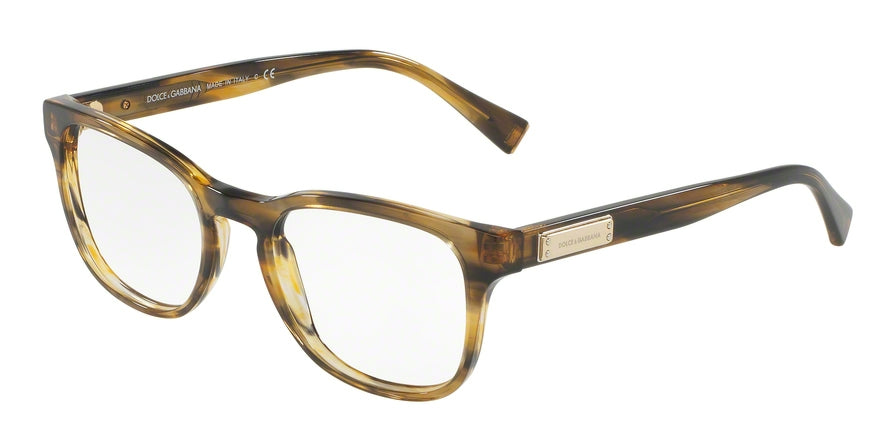 DOLCE & GABBANA DG3260F Phantos Eyeglasses  3063-STRIPED BROWN 52-20-145 - Color Map brown