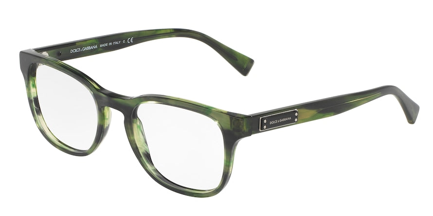 DOLCE & GABBANA DG3260 Square Eyeglasses  3066-STRIPED GREEN 52-20-145 - Color Map green