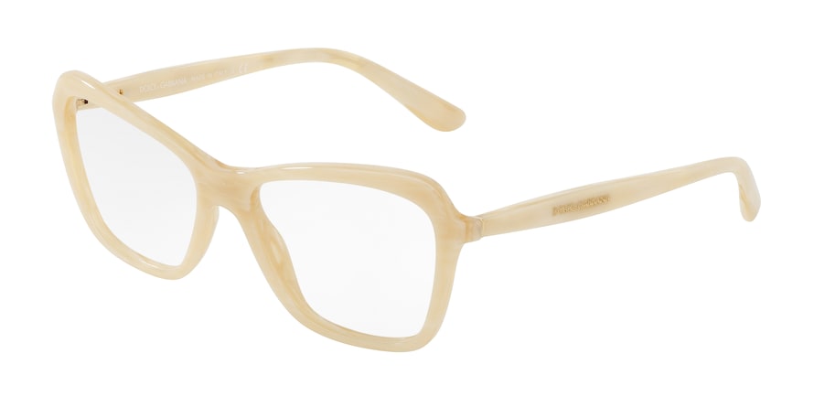 DOLCE & GABBANA DG3263F Irregular Eyeglasses  3084-BEIGE HORN 54-16-140 - Color Map ivory