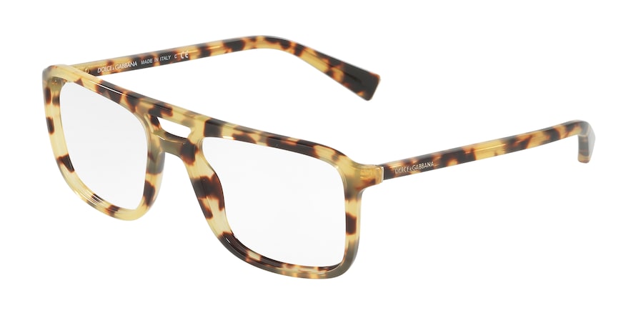 DOLCE & GABBANA DG3267 Rectangle Eyeglasses  512-CUBE HAVANA 54-18-140 - Color Map havana