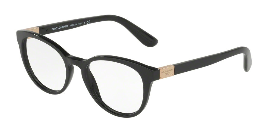 DOLCE & GABBANA DG3268 Phantos Eyeglasses  501-BLACK 50-18-140 - Color Map black