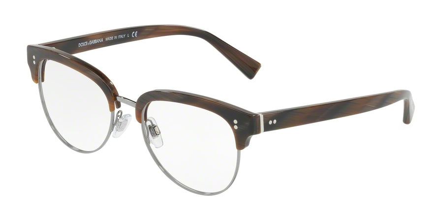 DOLCE & GABBANA DG3270 Irregular Eyeglasses  3118-STRIPED BORDEAUX/GUNMETAL 52-19-145 - Color Map bordeaux