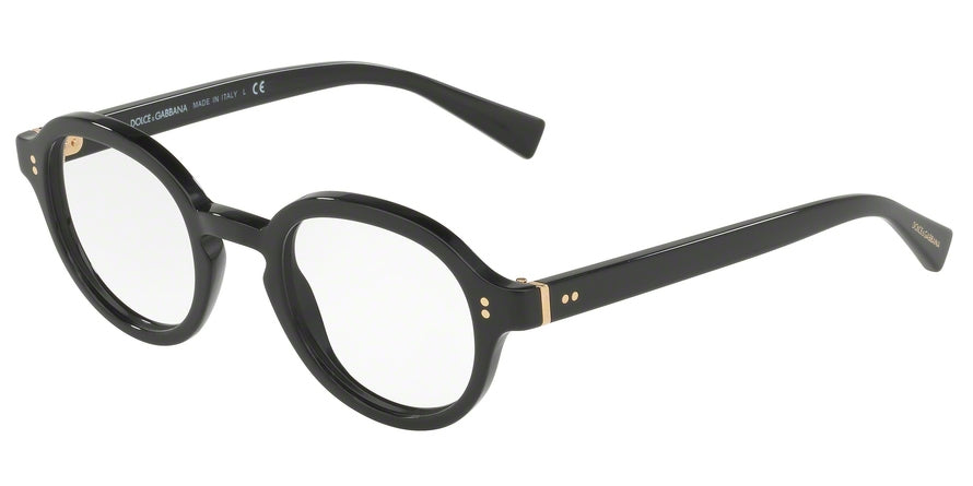 DOLCE & GABBANA DG3271F Irregular Eyeglasses  501-BLACK 47-23-145 - Color Map black