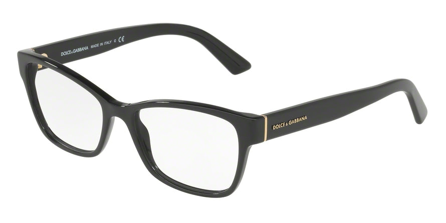 DOLCE & GABBANA DG3274 Rectangle Eyeglasses  501-BLACK 54-17-140 - Color Map black