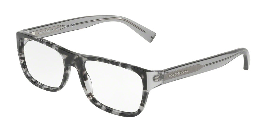 DOLCE & GABBANA DG3276F Pillow Eyeglasses  3142-HAVANA BLACK CLEAR 54-17-140 - Color Map black