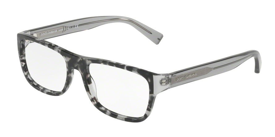 DOLCE & GABBANA DG3276 Rectangle Eyeglasses  3142-HAVANA BLACK CLEAR 54-17-140 - Color Map black