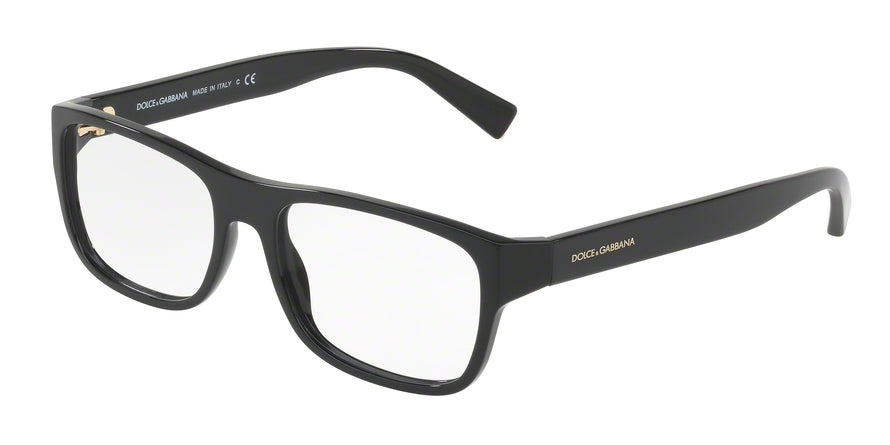 DOLCE & GABBANA DG3276 Rectangle Eyeglasses  501-BLACK 54-17-140 - Color Map black