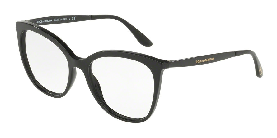 DOLCE & GABBANA DG3278F Square Eyeglasses  501-BLACK 54-17-140 - Color Map black