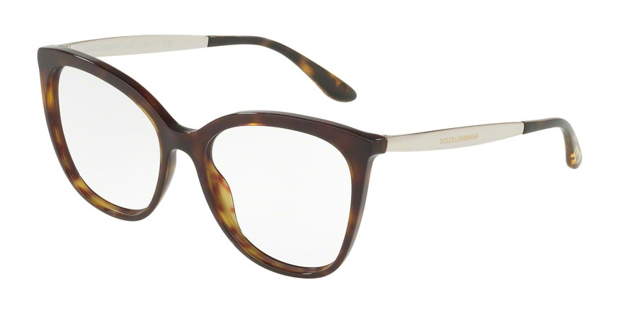 DOLCE & GABBANA DG3278F Square Eyeglasses  502-HAVANA 54-17-140 - Color Map havana
