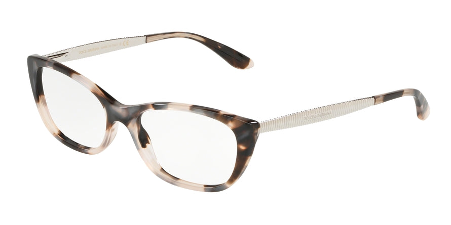 DOLCE & GABBANA DG3279 Rectangle Eyeglasses  3120-PEARL GREY HAVANA 53-16-140 - Color Map havana