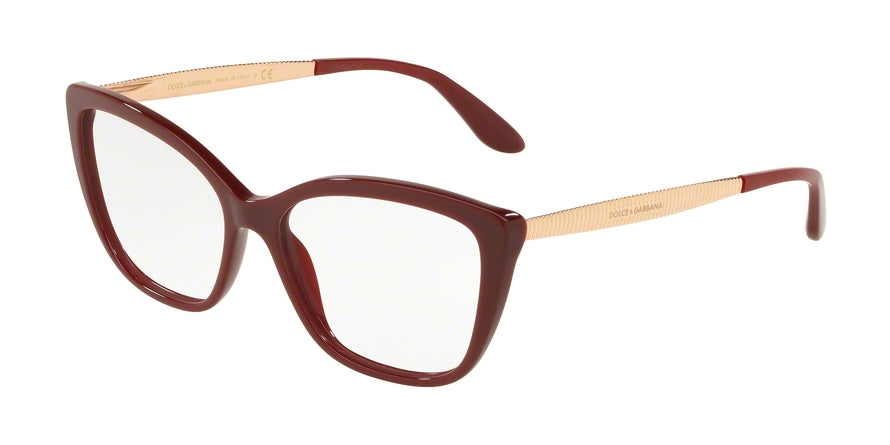 DOLCE & GABBANA DG3280 Cat Eye Eyeglasses  3091-BORDEAUX 54-15-140 - Color Map bordeaux